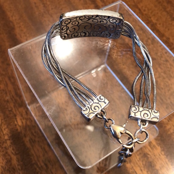 Vintage Brighton bar multi strand bracelet with Swarovski crystals - Picture 13 of 16